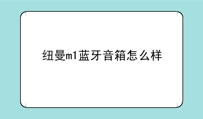 纽曼m1蓝牙音箱怎么样