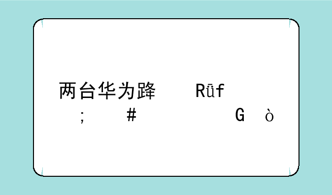 两台华为路由器怎么组网？