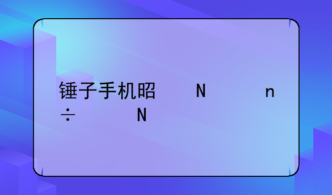 锤子手机是哪个国家品牌？