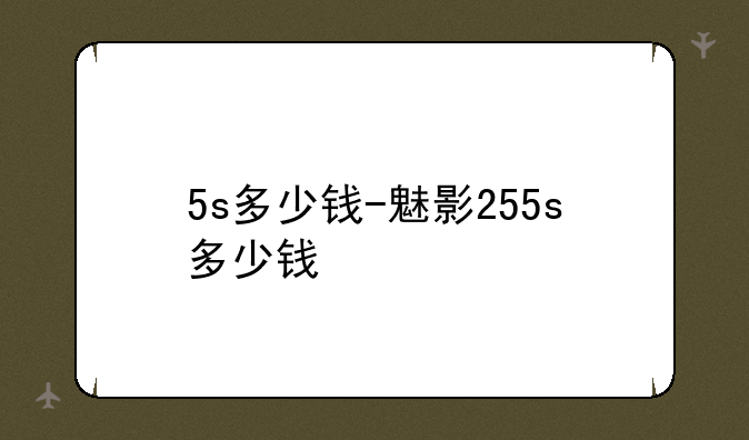 5s多少钱-魅影255s多少钱