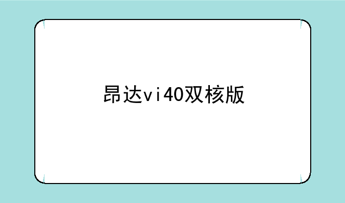 昂达vi40双核版