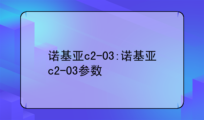 诺基亚c2-03:诺基亚c2-03参数