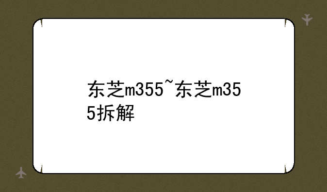东芝m355~东芝m355拆解
