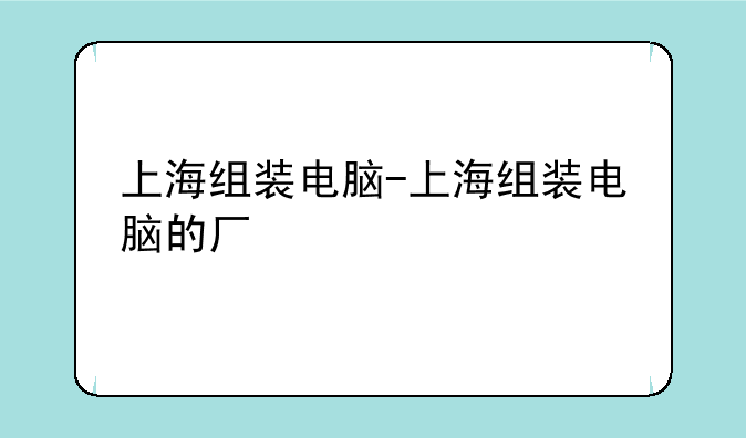 上海组装电脑-上海组装电脑的厂