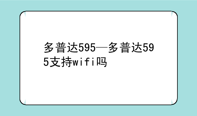 多普达595—多普达595支持wifi吗
