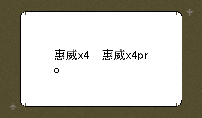 惠威x4__惠威x4pro