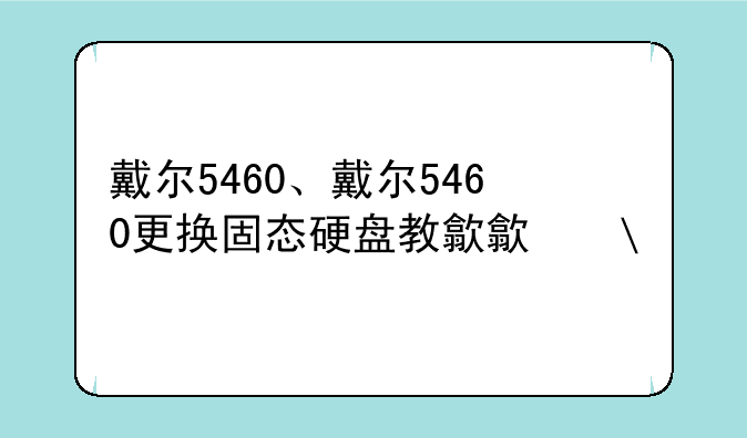 戴尔5460、戴尔5460更换固态硬盘教程